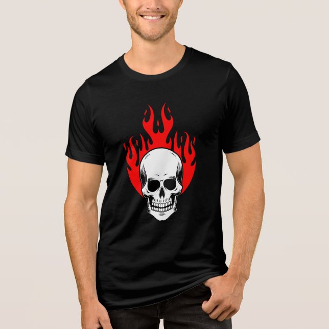 Gráfico de Caveira Flamejante (Frente)