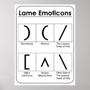 Gráfico de Emoticons Sem Graça Poster Divertido