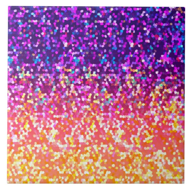 Gráfico de Glitter do azulejo (Frente)