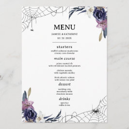 Gráfico de Menu Plano de Casamento Halloween