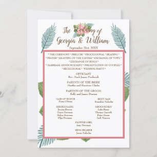 Gráfico de Menu Programa de Casamento de Buquês 