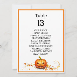 Gráfico de Mesa de Árvore Assustadora de Casamento