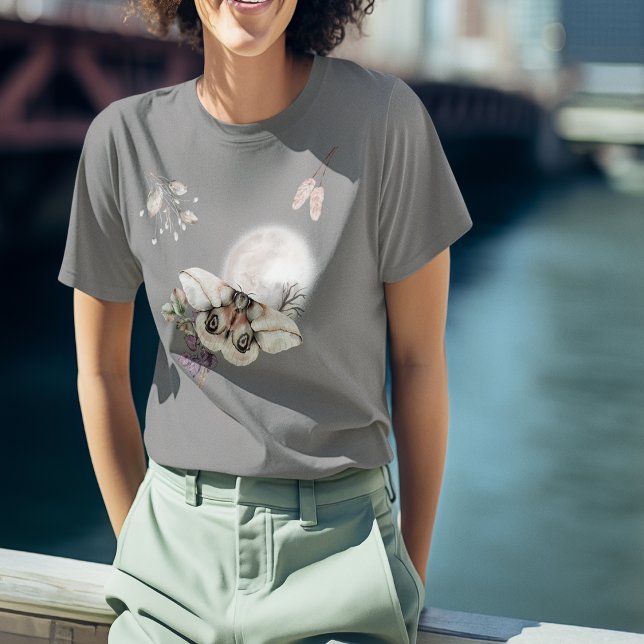 Gráfico de Moth Ligada (Moonlit Moth Graphic Tri-Blend Shirt)