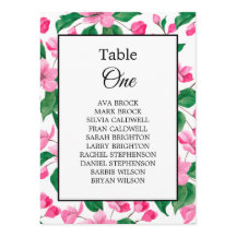 Gráfico de Nomes de Casamentos de Cherry Blossom M