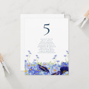 Gráfico de Número da Tabela de Casamento de Flores