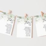 Gráfico de Número de Tabela Folha Dourada e Verde<br><div class="desc">Nós desenhamos este gráfico de números de folha verde e dourada para completar o seu simples e elegante casamento de boho. Apresenta folha de eucalipto verde e branca moderna, folhagem de fêmur, flor suculenta e folhas de folha de ouro mínimas. Esses elementos dão a sensação de uma floresta encantada de...</div>