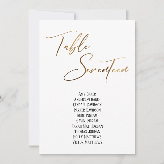 Gráfico Dourado de Mesa de Escrita Manual 17 (Frente)