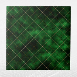 Gráfico Geométrico Dourado Verde Glam