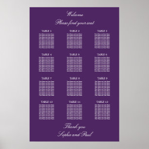 Gráfico Mesa de Assentos de Casamento de Poster R