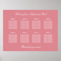 Gráfico Mesa de Casamento de Casamento de Poster C