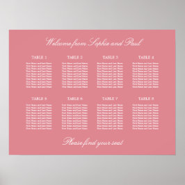 Gráfico Mesa de Casamento de Casamento de Poster C