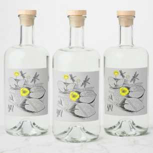 Gráfico negro lírios-amarelos