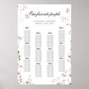 Gráfico Poster de barato de Casamento de Flores Se