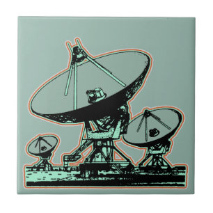 Gráfico retro da antena parabólica