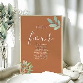 Gráfico Rustic Burnt Orange Weding Seating