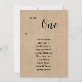 Gráfico Rustic Paper Wedding Seating