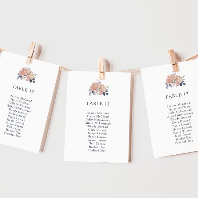 Gráfico Sentado Simples de Número de Mesa Floral (Criador carregado)