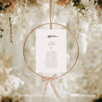 Gráfico Sentado Simples de Número de Mesa Floral