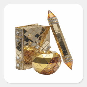 Gráficos de Adesivos Abstratos de Prata Vibrantes