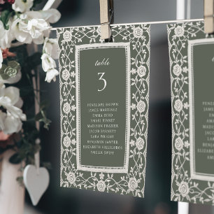 Gráficos de Assentos de Casamento em Renda Floral