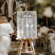 Gráficos de Assentos de Casamento Old Money Preto 