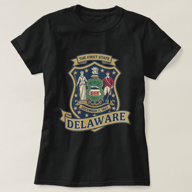 Gráficos de Camiseta ZOYNK Delaware 0045229 (Frente do Design)