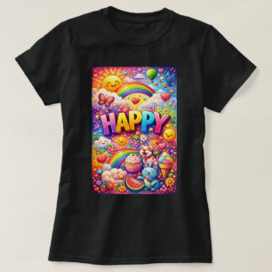 Gráficos de Camiseta ZOYNK Feliz 0045417