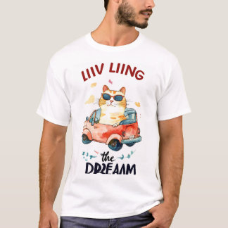 Gráficos do Gato Lover Imprimidos Camisa Básica Ma