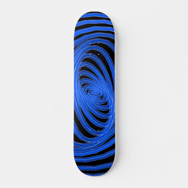 Gráficos espirais azuis e pretos: skate (Frente)