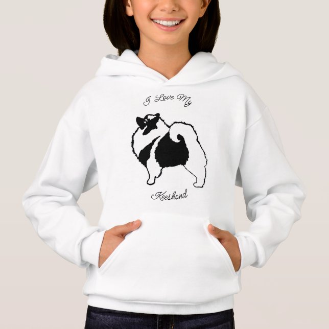 Gráficos Keeshond - Hoodie de Arte Cachorra Origin (Frente)