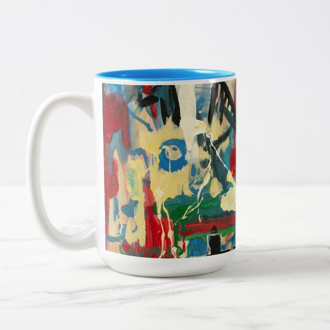 grafite - caneca de café de duas tonalidades (Esquerda)
