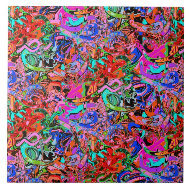 Grafite colorido do estilo de rua (Frente)