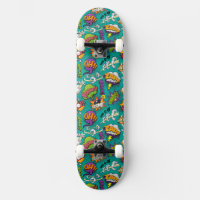 Grafite com elementos brilhantes skate