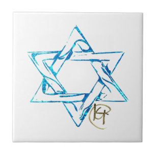Grafite com título de arte nas estrelas judaicas