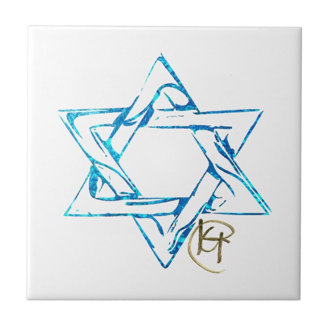 Grafite com título de arte nas estrelas judaicas (Frente)