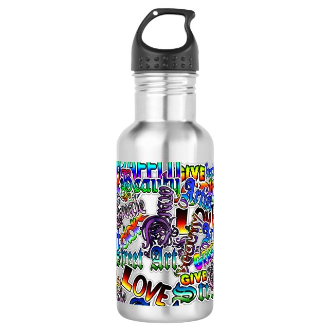 Grafite De Arte Da Rua Artista Termos Garrafa De Á (Frente)