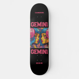Grafite de astrologia Gemini Zodiac Skateboard