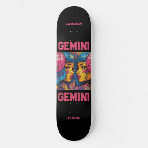 Grafite de astrologia Gemini Zodiac Skateboard