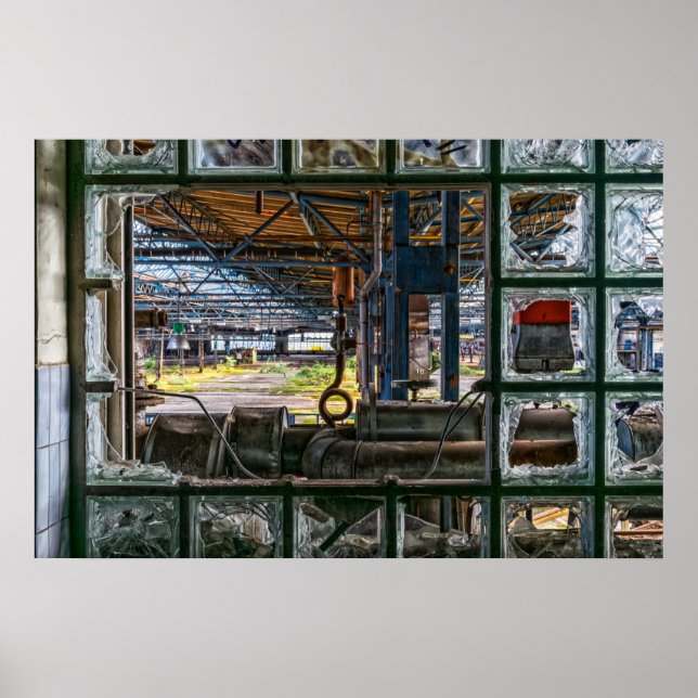 Grafite de Fábrica Abandonada de Arte de Poster (Frente)