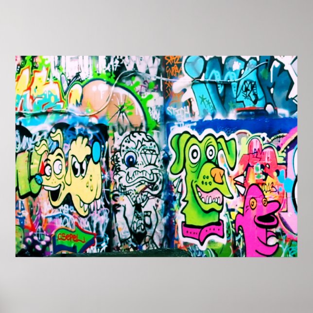 Grafite de Southbank - Poster de Londres (Frente)