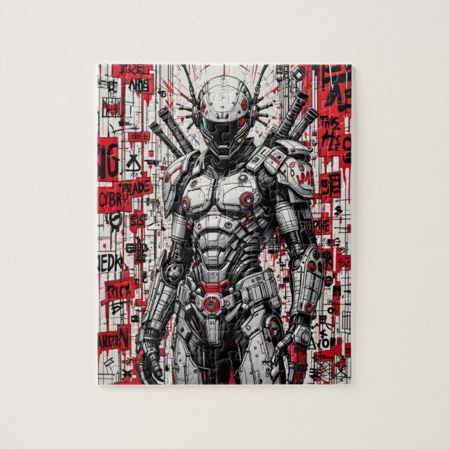 Grafite do Cyberpunk Warrior - Quebra-cabeça (Vertical)