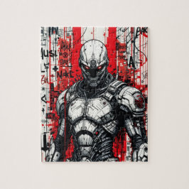 Grafite do Cyberpunk Warrior - Quebra-cabeça