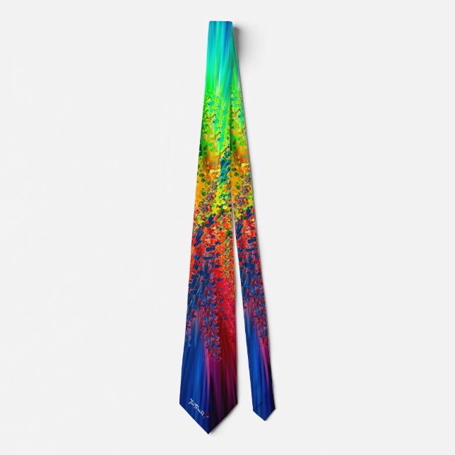 Grafite - gravata colorida de designer masculina (Frente)
