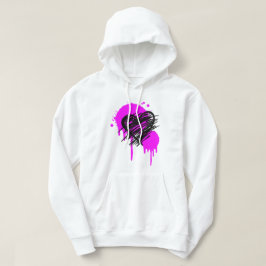 Grafite Heart Hoodie, camisa de mala