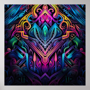 Grafitti art fall folhas lion impressão