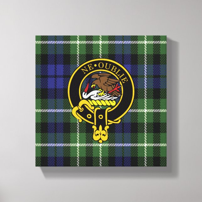 Graham Scottish Crest e Tartan Canvas (Frente)