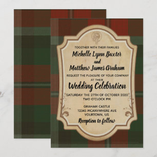 Graham Tartan Wedding Convite