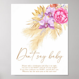 Grama das pampas - Não diga poster de bebê