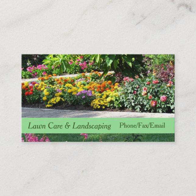 Gramado do jardim & cartão de visita ingleses (Frente)