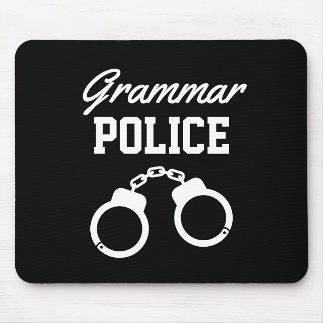 Gramática Policial algema Mouse Pad para professor (Frente)